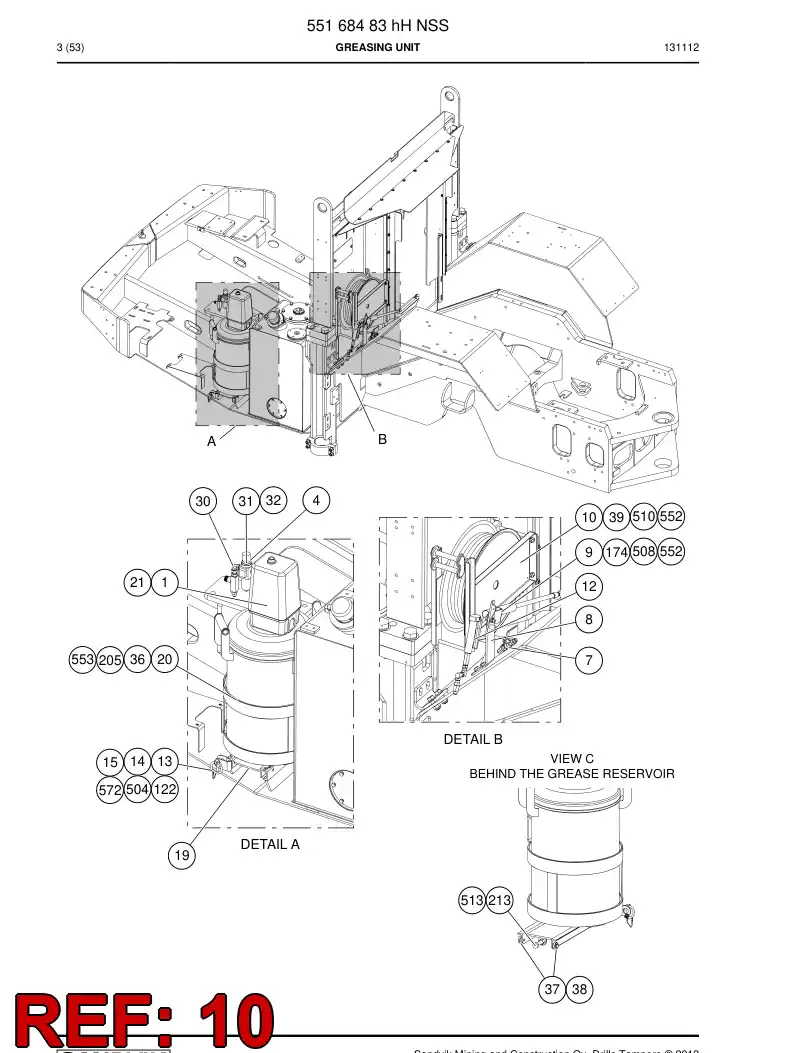 88667809a 886 678 09a Reel, Hose - Sandvik Technical Drawing