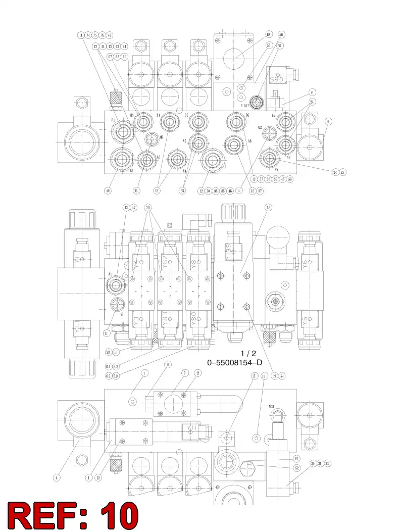 88669009 886 690 09 PROPORTIONAL DIRECT.VALVE - Sandvik Technical Drawing