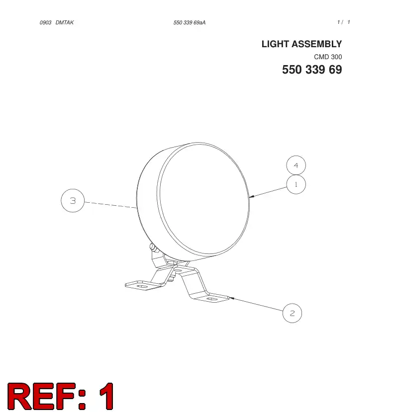 88674109 886 741 09 LIGHT - Sandvik Technical Drawing