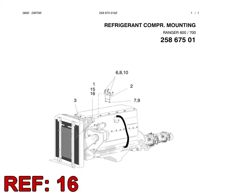 88681369 886 813 69 AXLE SEAL FOR COMPRESSOR - Sandvik Technical Drawing
