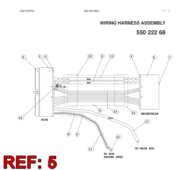 88682789 886 827 89 CABLE(SCREENED,TWISTED,SHIELD) - Sandvik Technical Drawing