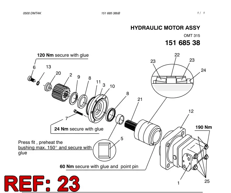 88701109 887 011 09 BEARING - Sandvik Technical Drawing