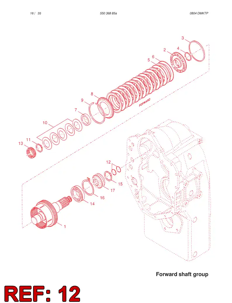 88707849 887 078 49 PISTON RING - Sandvik Technical Drawing