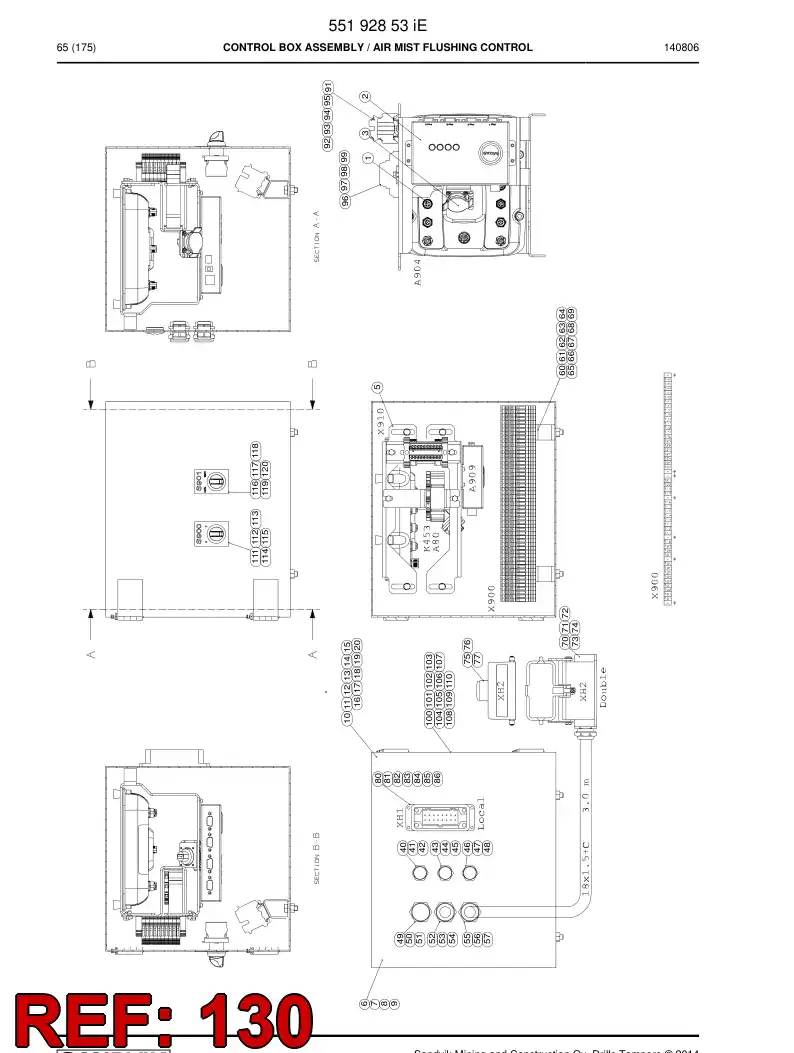 88709589b 887 095 89b CAPASITOR - Sandvik Technical Drawing