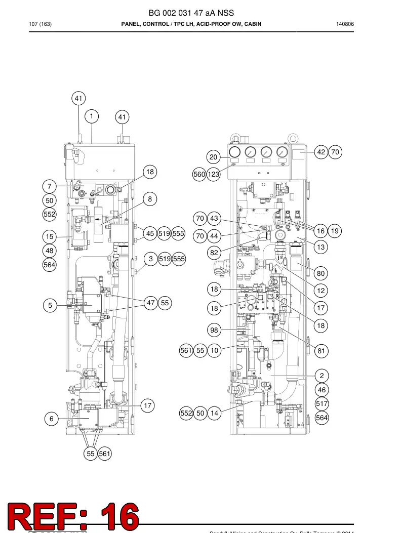 88716459b 887 164 59b Pressure transmitter - Sandvik Technical Drawing
