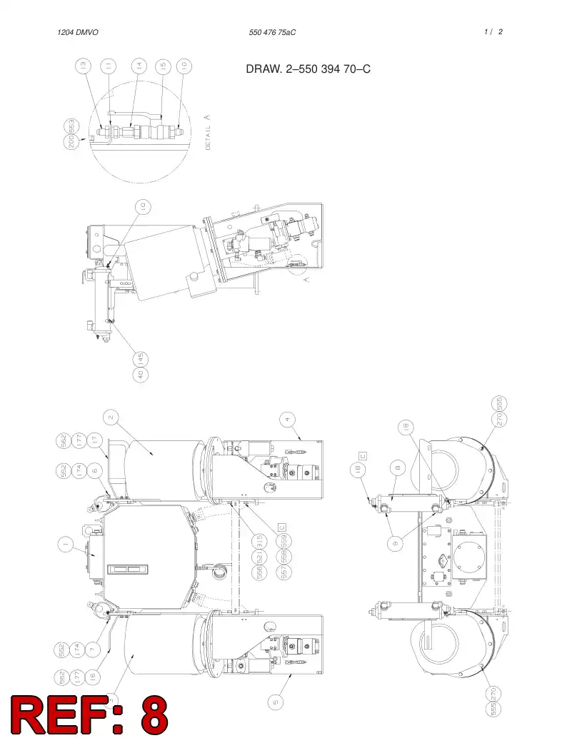 88717909 887 179 09 OIL COOLER - Sandvik Technical Drawing