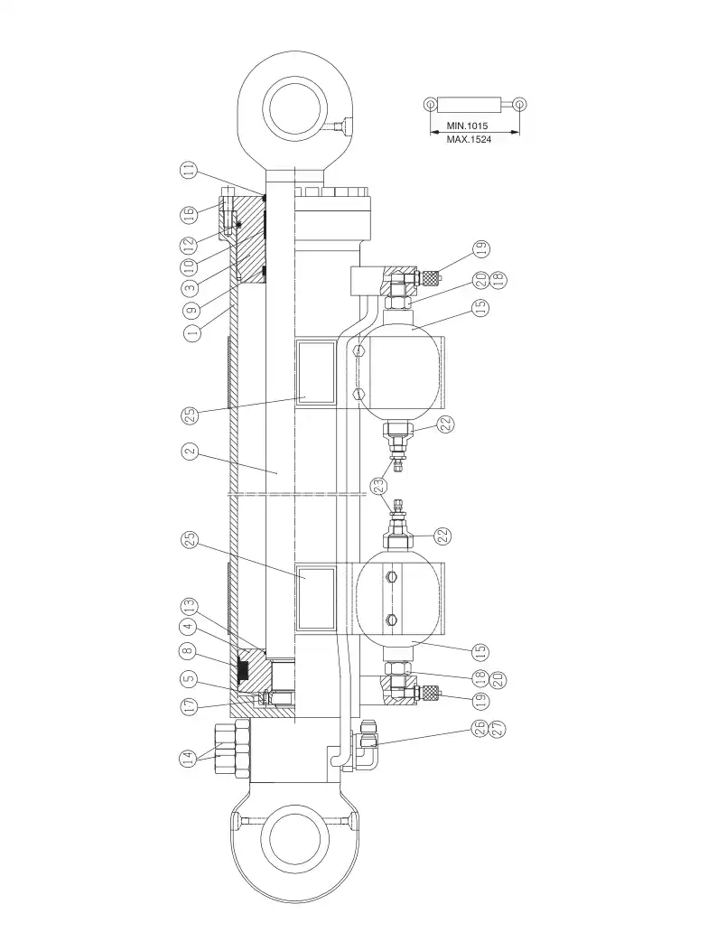88718509 887 185 09 SEAL KIT FOR CYLINDER - Sandvik Technical Drawing