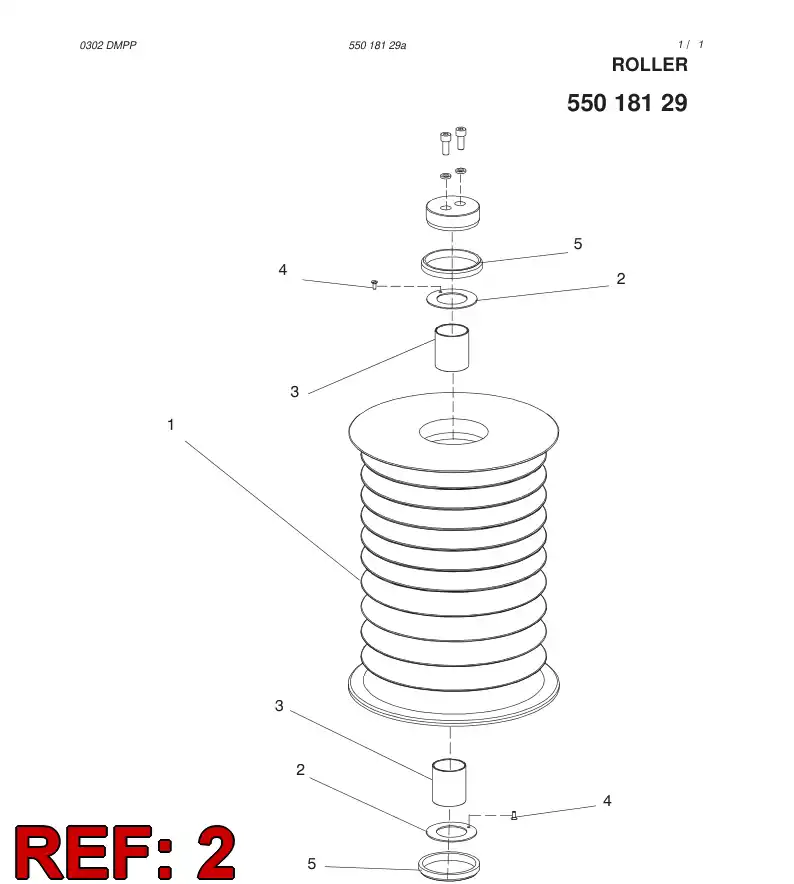 88722729 887 227 29 BEARING SHELL - Sandvik Technical Drawing
