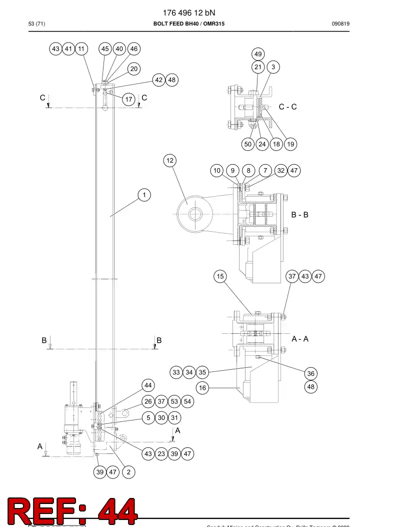 88724879 887 248 79 CHAIN - Sandvik Technical Drawing