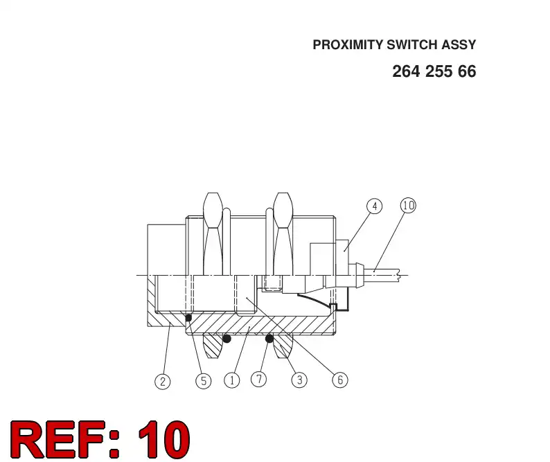 88726229 887 262 29 SENSOR CABLE - Sandvik Technical Drawing