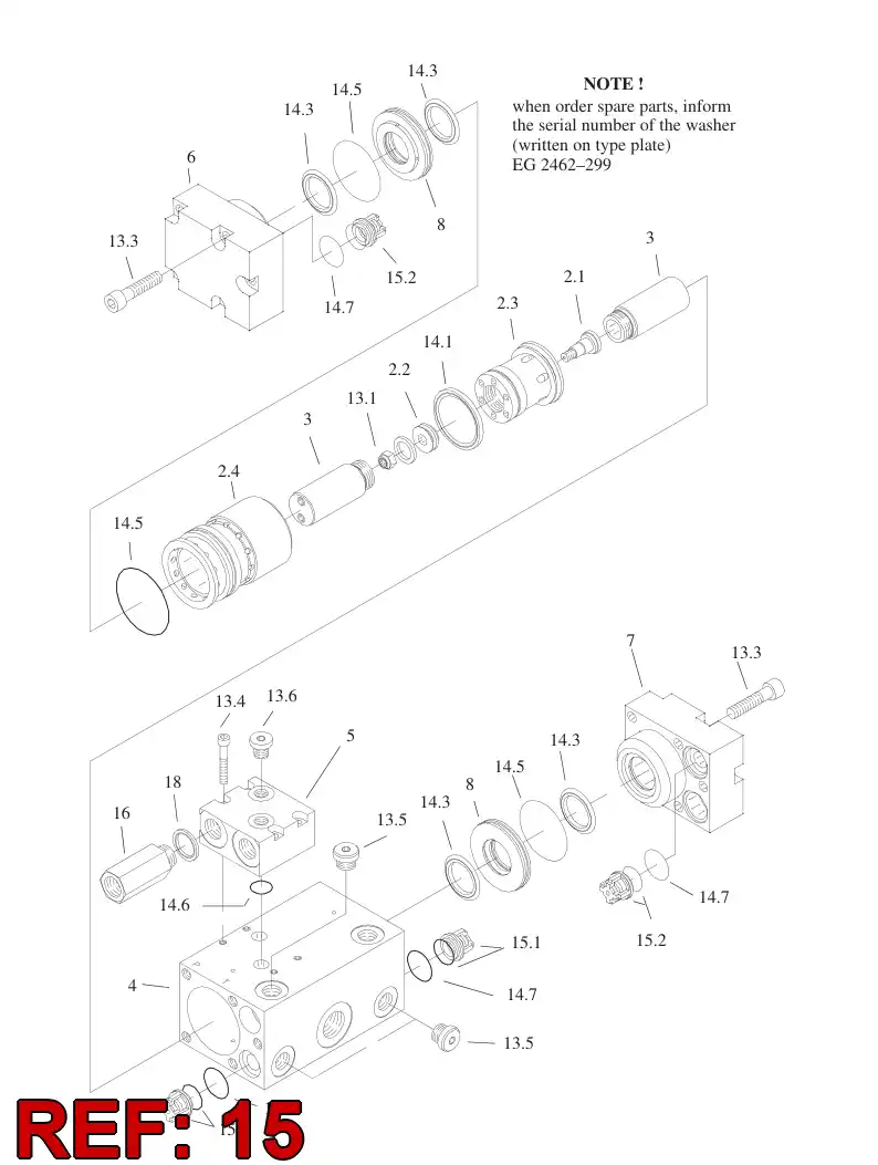 88727649 887 276 49 WATER VALVE SET - Sandvik Technical Drawing