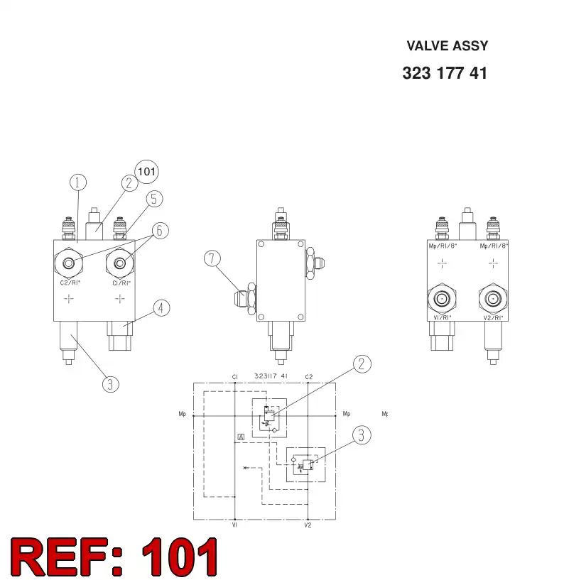 88728529 887 285 29 Seal kit - Sandvik Technical Drawing