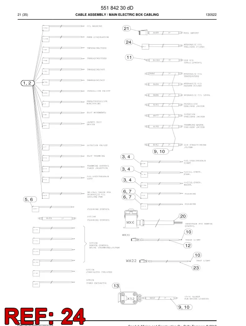 88729129g 887 291 29g CABLE, CONECTOR MACHO PRECABLEADO - Sandvik Technical Drawing