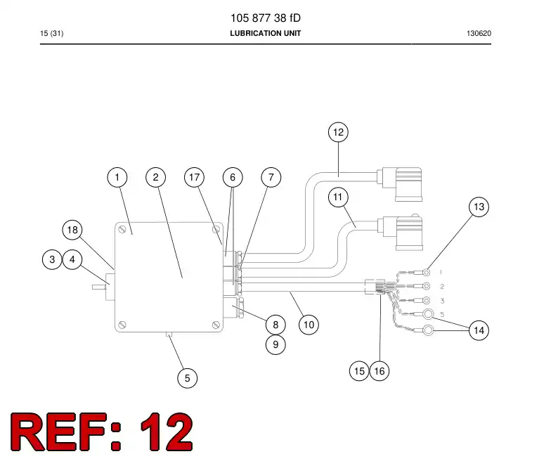 88729389g 887 293 89g CABLE, CONECTOR MACHO PRECABLEADO - Sandvik Technical Drawing
