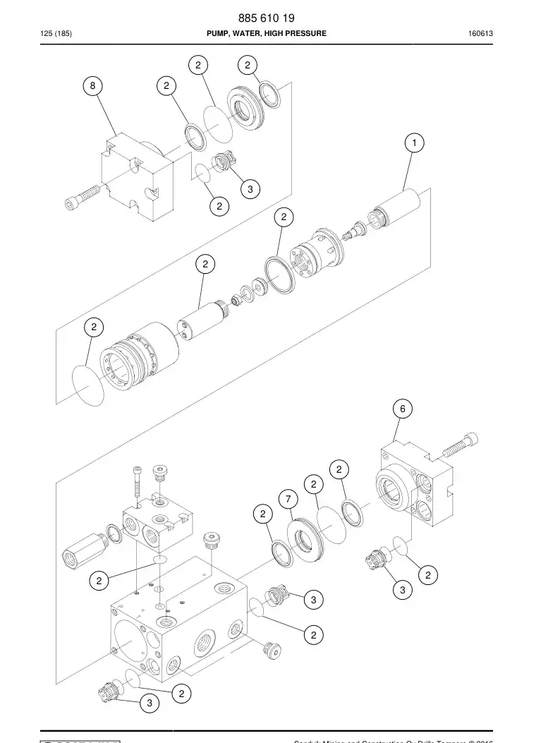 88729819a 887 298 19a Cover, End - Sandvik Technical Drawing