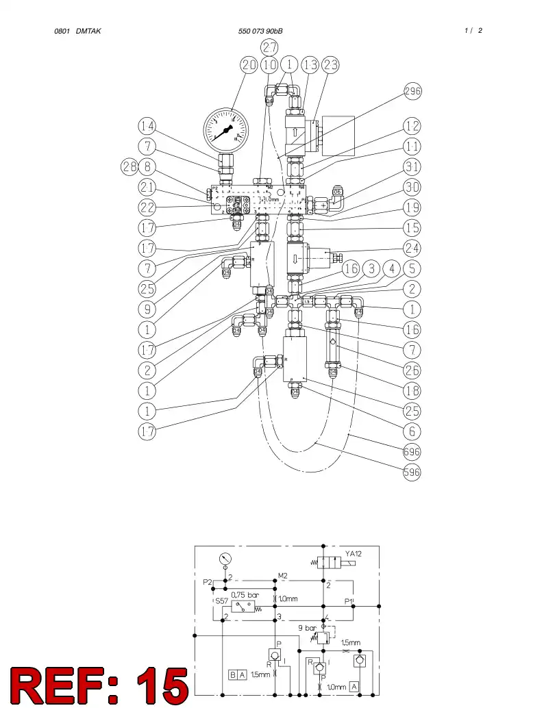 88731189 887 311 89 SWIVEL NUT ADAPTER - Sandvik Technical Drawing