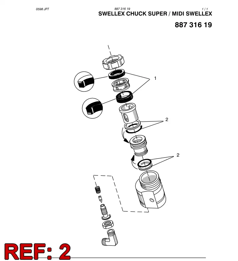 88731749 887 317 49 SEAL KIT - Sandvik Technical Drawing