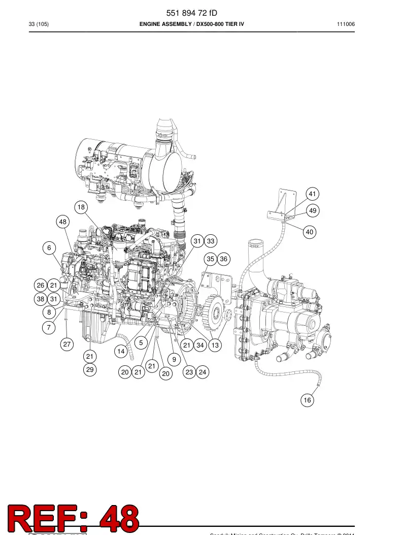 88732219a 887 322 19a Connector, Male - Sandvik Technical Drawing