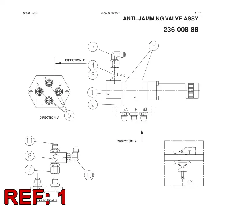 88735789 887 357 89 ANTI-JAMMING VALVE - Sandvik Technical Drawing