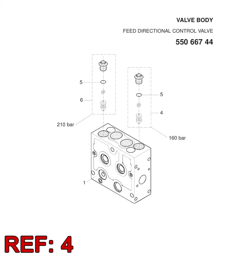 88736539 887 365 39 SHOCK AND ANTICAVITATION VALVE - Sandvik Technical Drawing