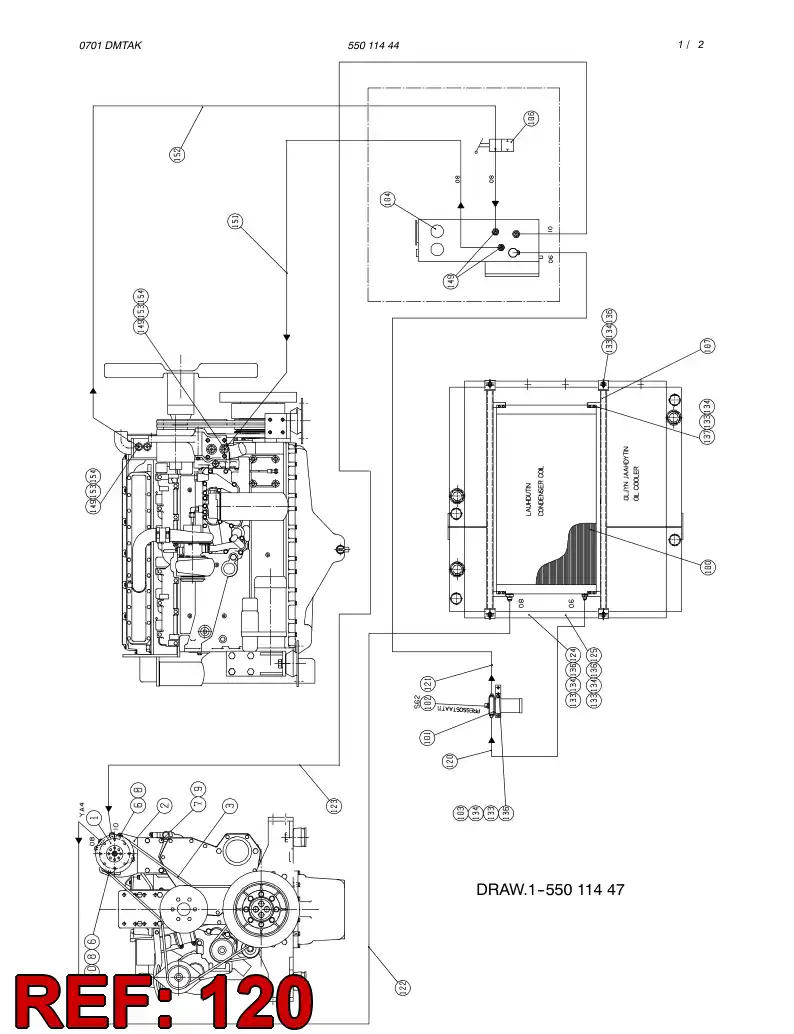 88741809 887 418 09 REFRIGERANT HOSE ASSEMBLY - Sandvik Technical Drawing