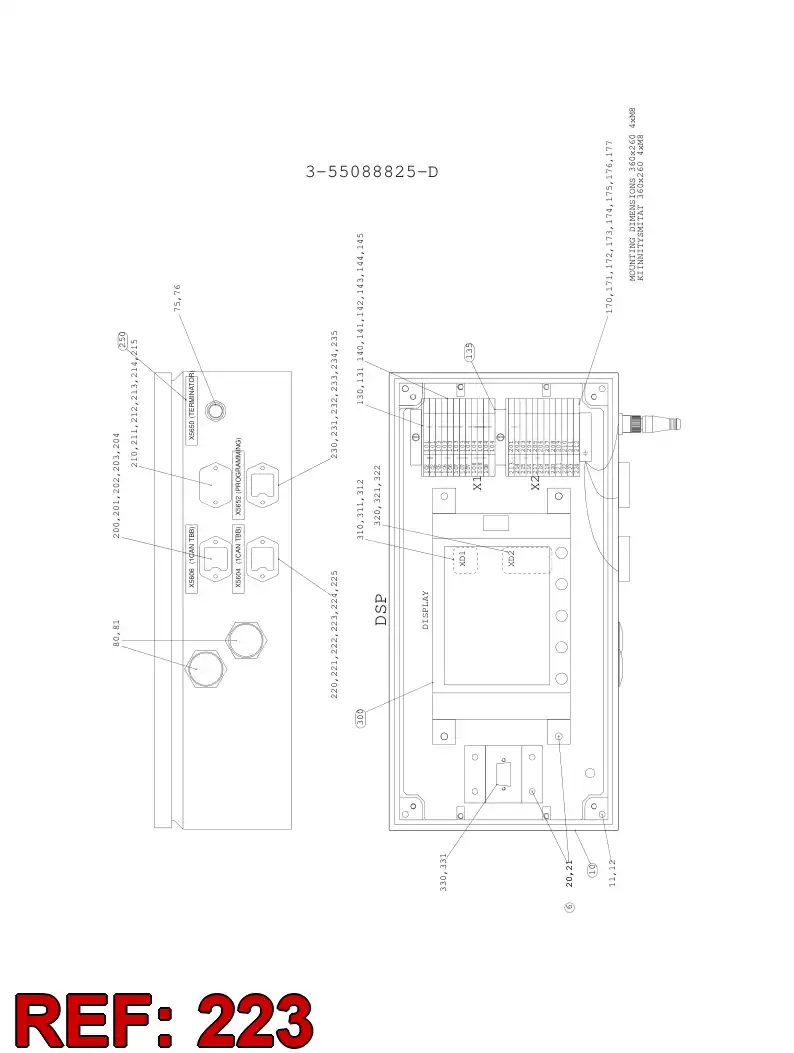 88742809 887 428 09 CONNECTOR, SCREW TERMINAL (M) - Sandvik Technical Drawing