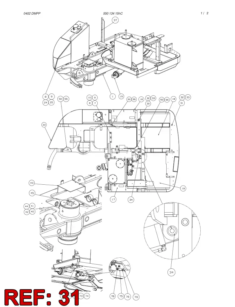 88747449 887 474 49 HEX SCREW - Sandvik Technical Drawing