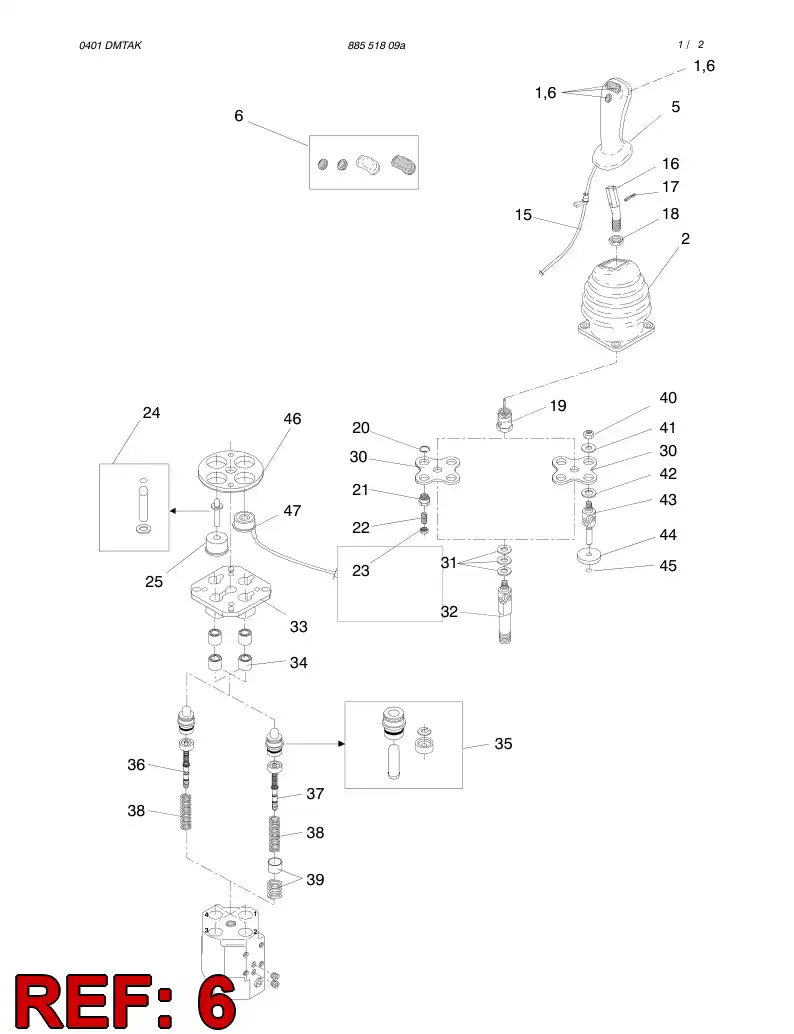 88750129 887 501 29 PUSH BUTTON KIT - Sandvik Technical Drawing