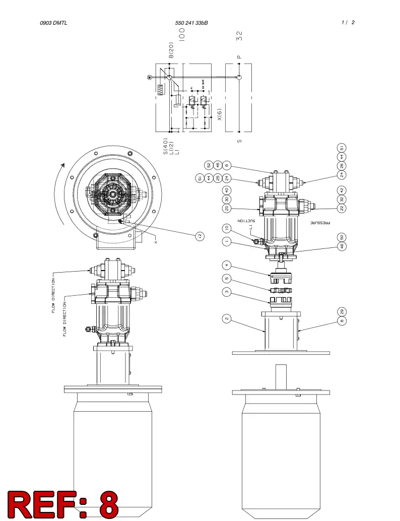 88752429 887 524 29 GEAR PUMP - Sandvik Technical Drawing