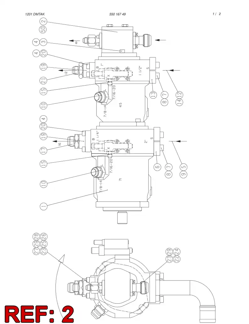 88759929 887 599 29 GEAR PUMP - Sandvik Technical Drawing