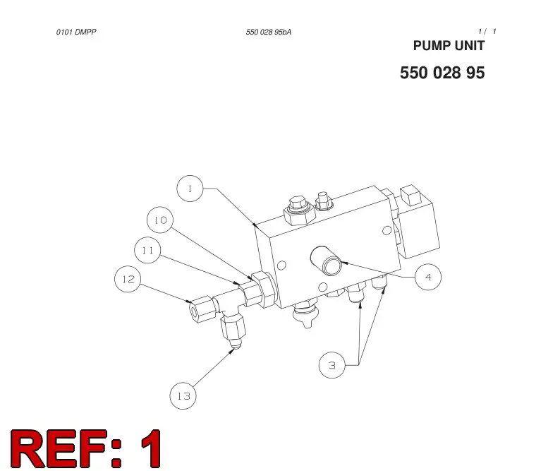 88760719 887 607 19 LUBRICATION PUMP - Sandvik Technical Drawing