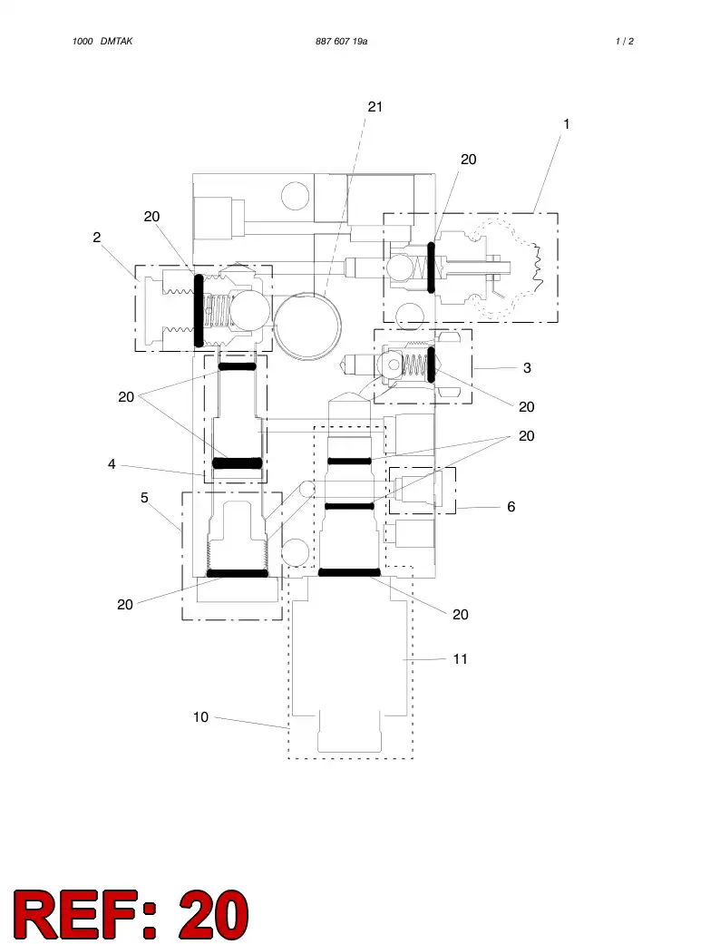 88761169 887 611 69 SEAL KIT - Sandvik Technical Drawing