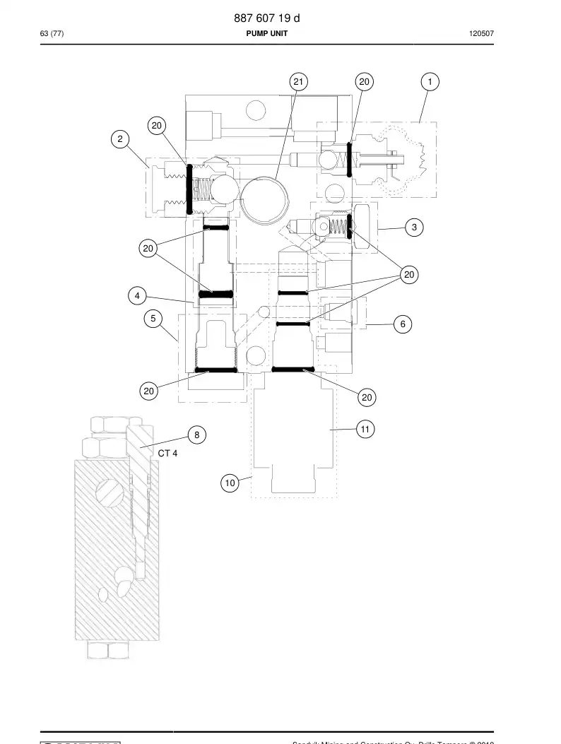 88761299b 887 612 99b Repair kit - Sandvik Technical Drawing
