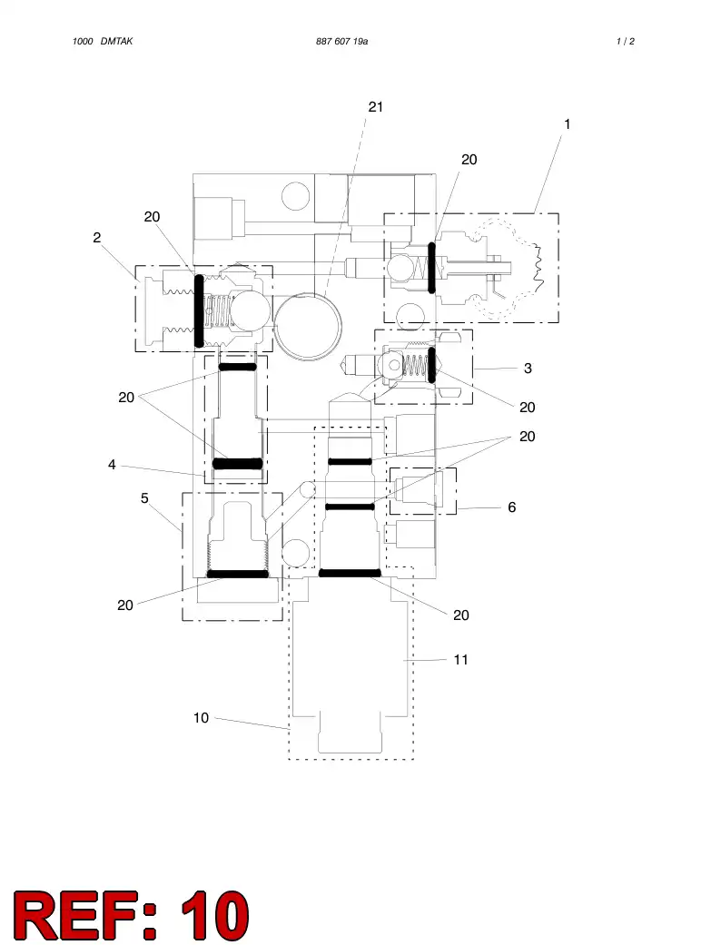 88761319 887 613 19 3/2-DIRECTIONAL VALVE - Sandvik Technical Drawing