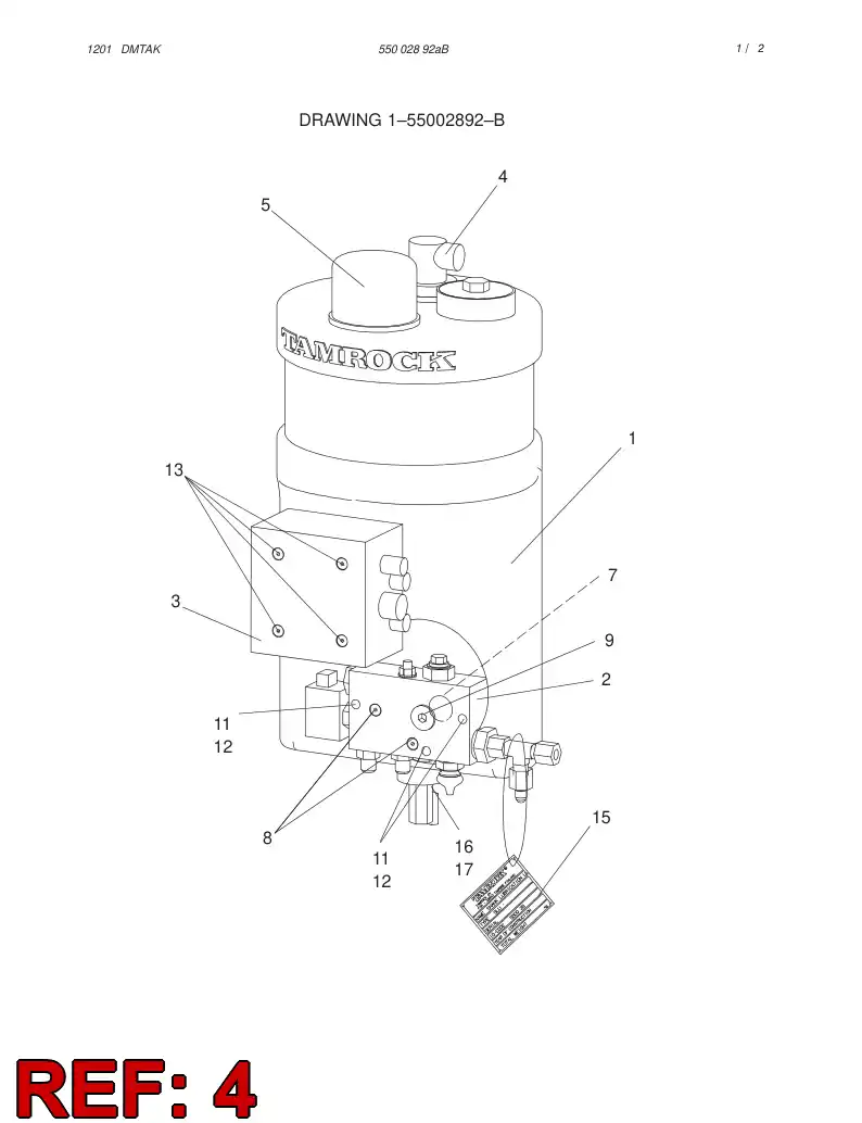 88761729 887 617 29 Switch, Level - Sandvik Technical Drawing