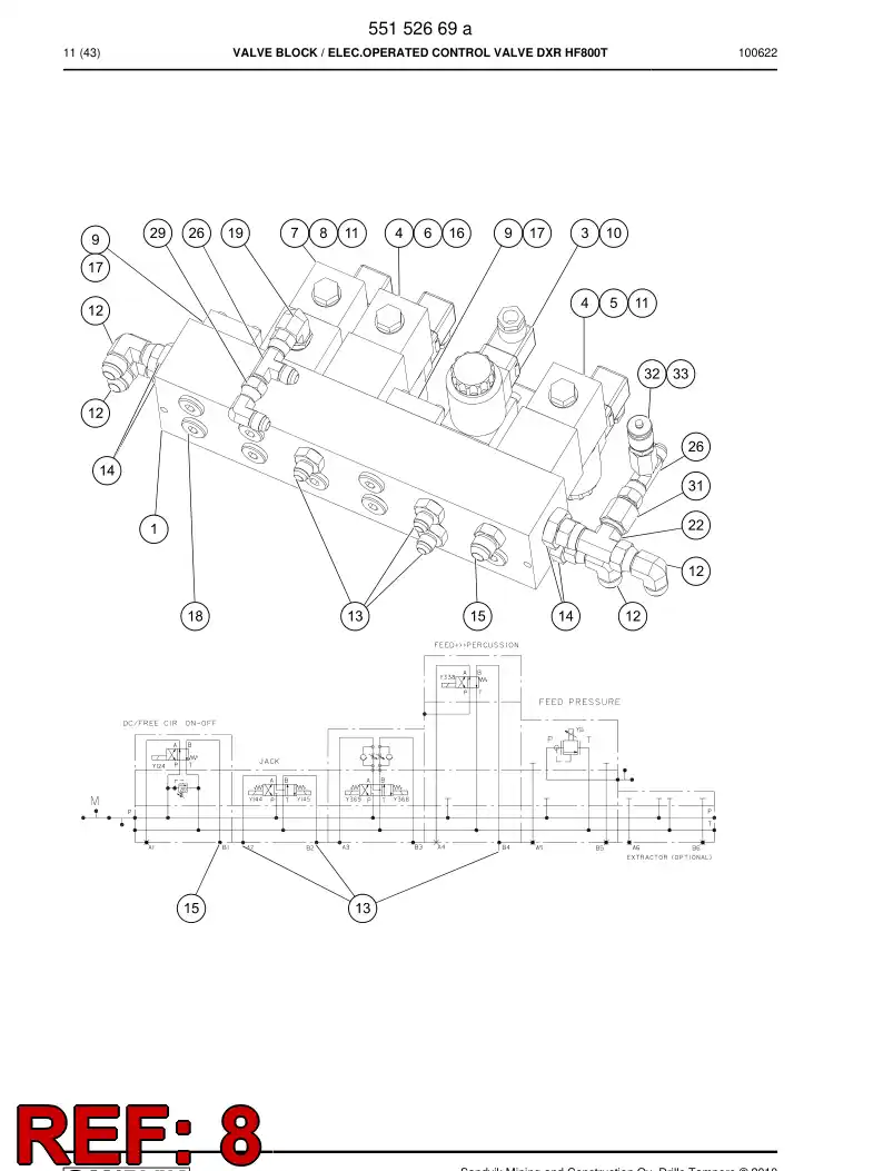 88763599 887 635 99 SANDWICH BLOCK - Sandvik Technical Drawing
