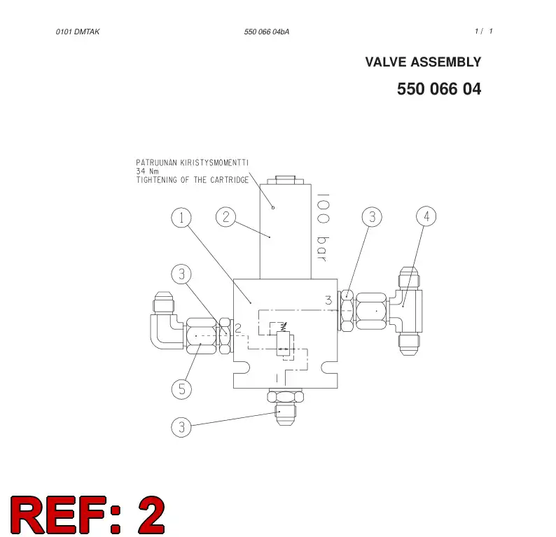 88766109 887 661 09 PRESSURE REDUCING VALVE CARTR. - Sandvik Technical Drawing