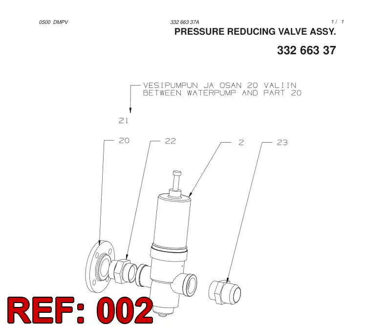88767379 887 673 79 PRESSURE REDUCING VALVE - Sandvik Technical Drawing
