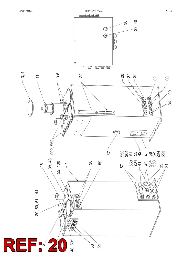 88768389 887 683 89 LEVEL SWITCH - Sandvik Technical Drawing