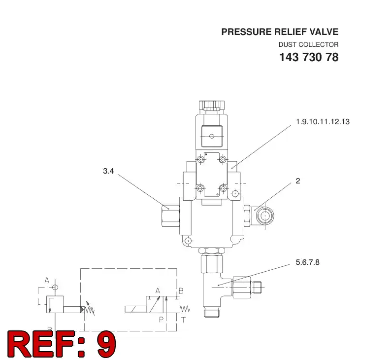88769549 887 695 49 3/2-DIRECTIONAL VALVE - Sandvik Technical Drawing