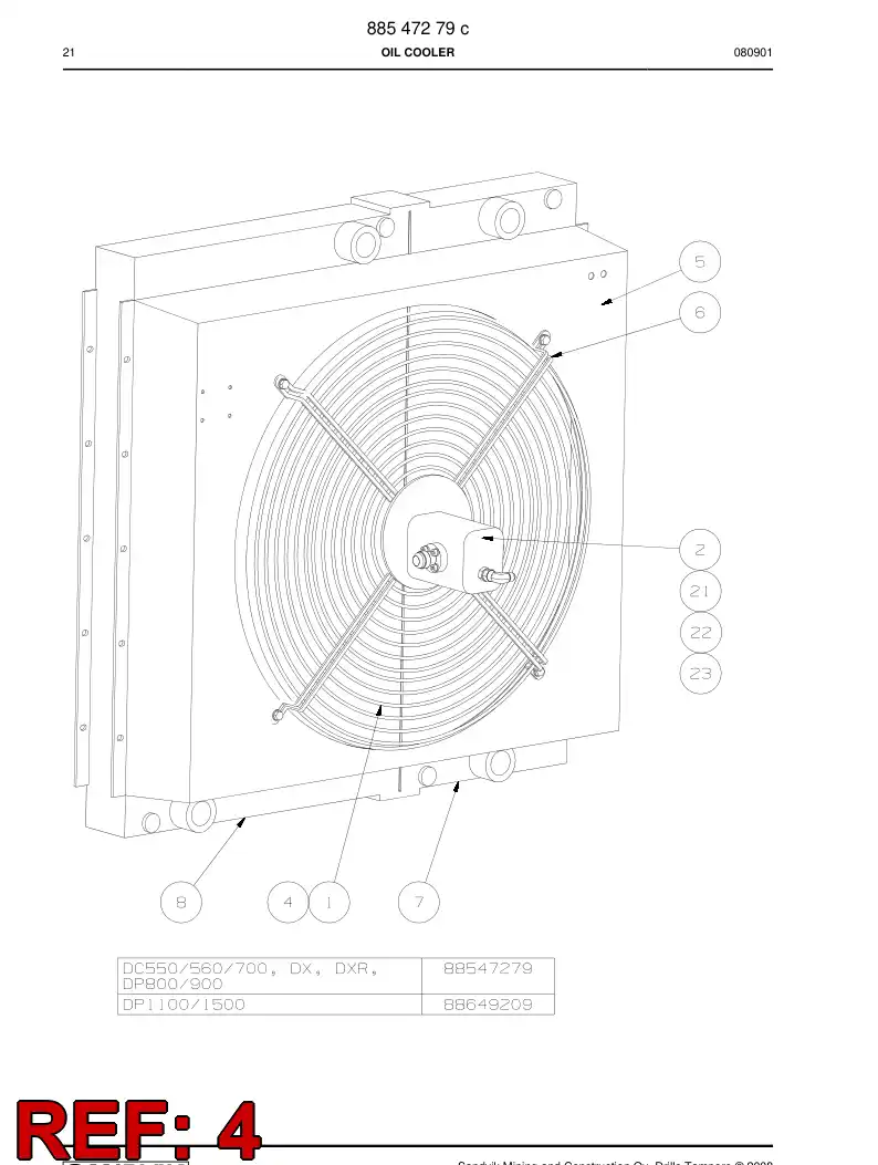 88769679a 887 696 79a FAN - Sandvik Technical Drawing