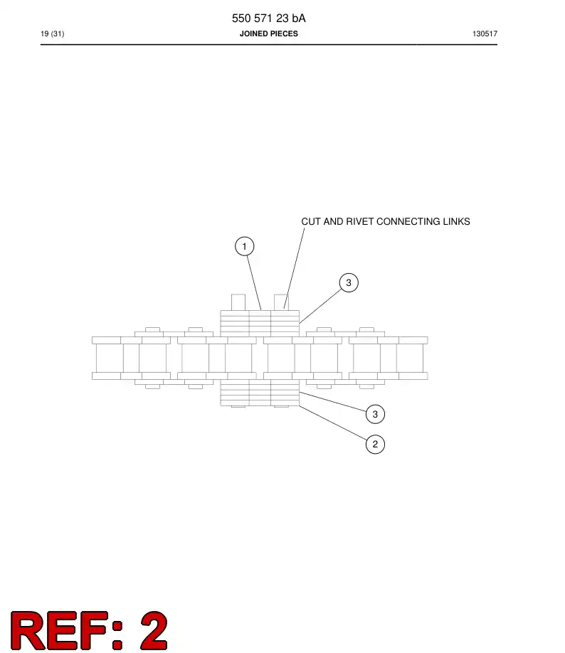 88770189 887 701 89 CONNECTING LINK - Sandvik Technical Drawing