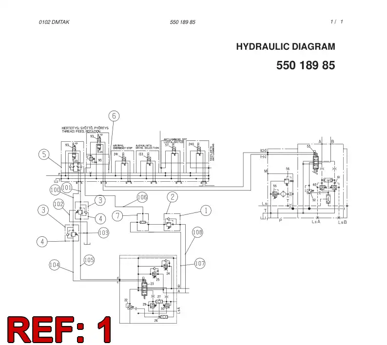 88770339 887 703 39 SEQUENCE VALVE - Sandvik Technical Drawing