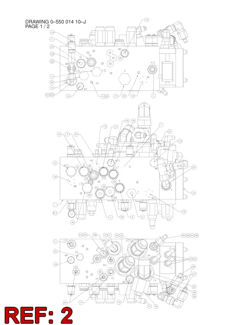 88770619 887 706 19 OVER CENTER VALVE - Sandvik Technical Drawing