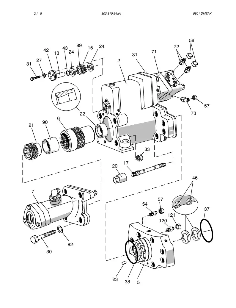 88773929 887 739 29 SEAL KIT FOR ROCK DRILL HL 700 STAB. - Sandvik Technical Drawing