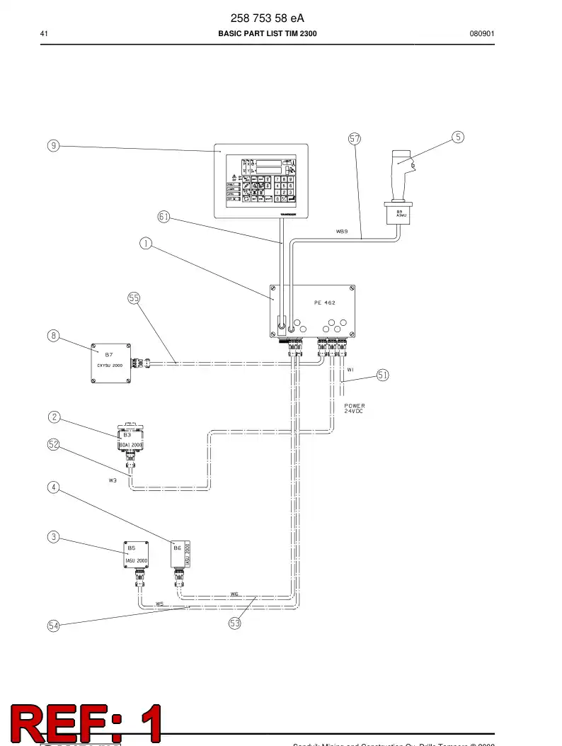 88775409a 887 754 09a CPU UNIT - Sandvik Technical Drawing