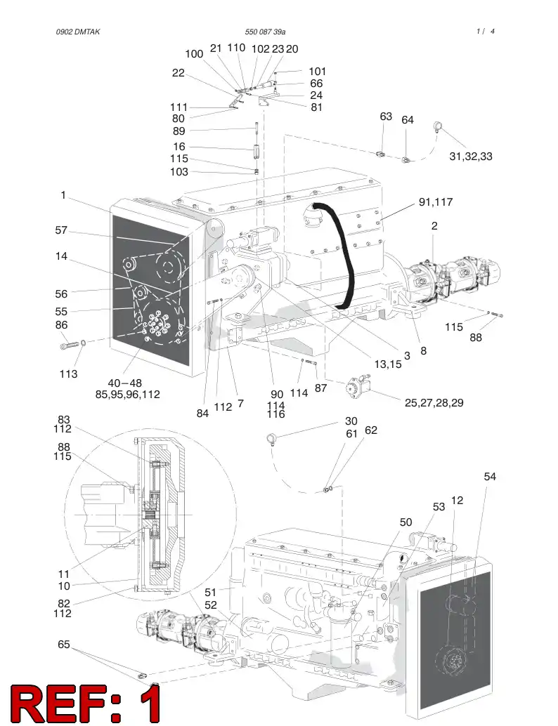 88781209 887 812 09 ENGINE CAT 3116 DIT - Sandvik Technical Drawing