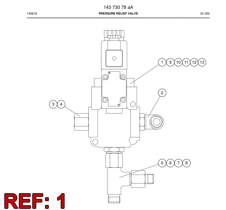 88785699a 887 856 99a Pressure relief valve - Sandvik Technical Drawing