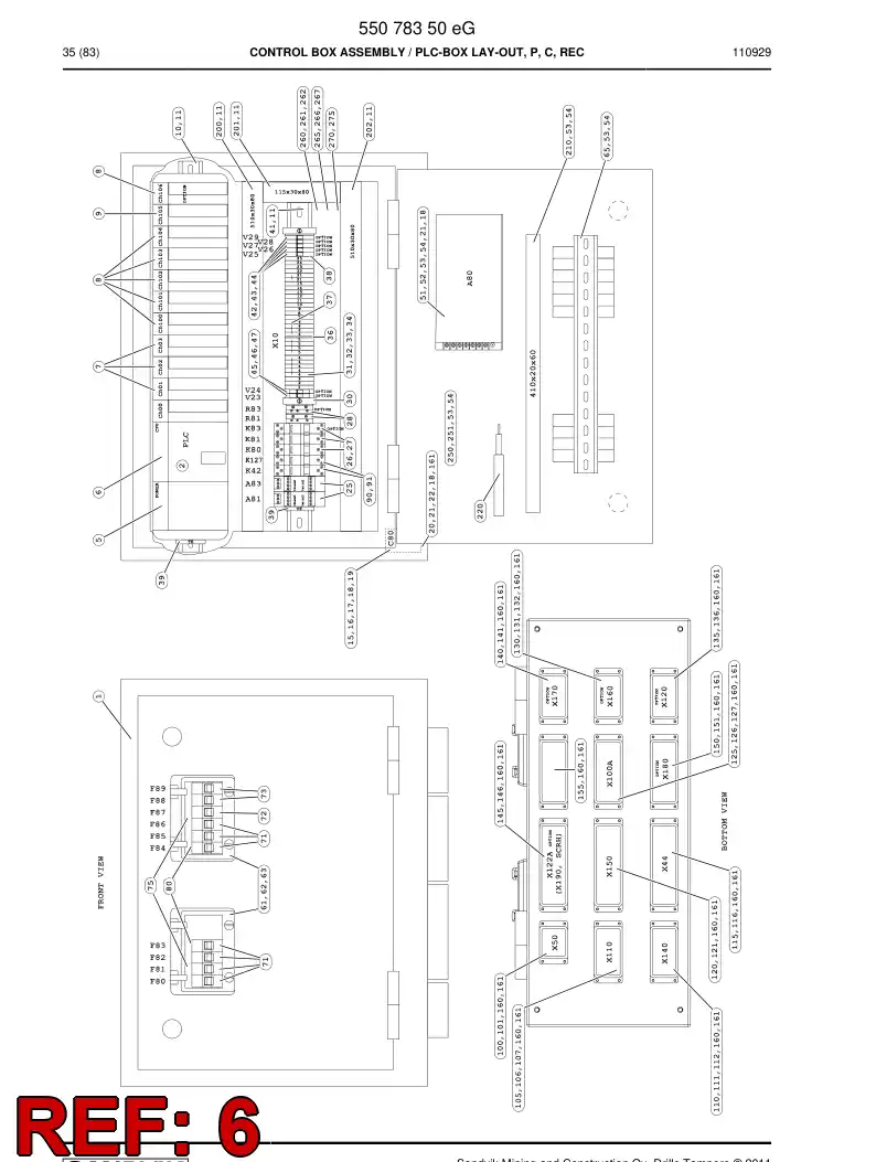 88788339b 887 883 39b Central unit - Sandvik Technical Drawing