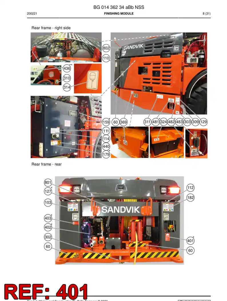 88790549a 887 905 49a SIGNS - Sandvik Technical Drawing